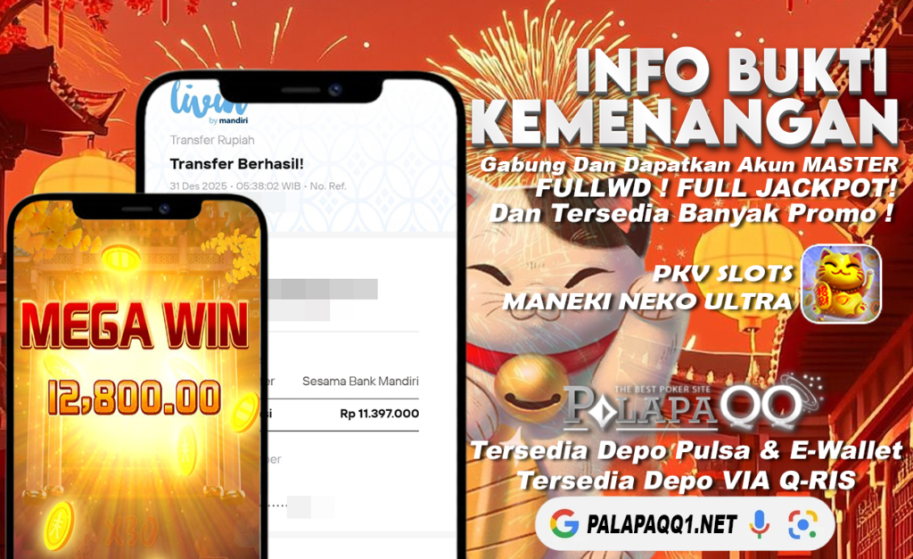 Bukti Kemenangan PalapaQQ Tanggal 31 Desember 2025