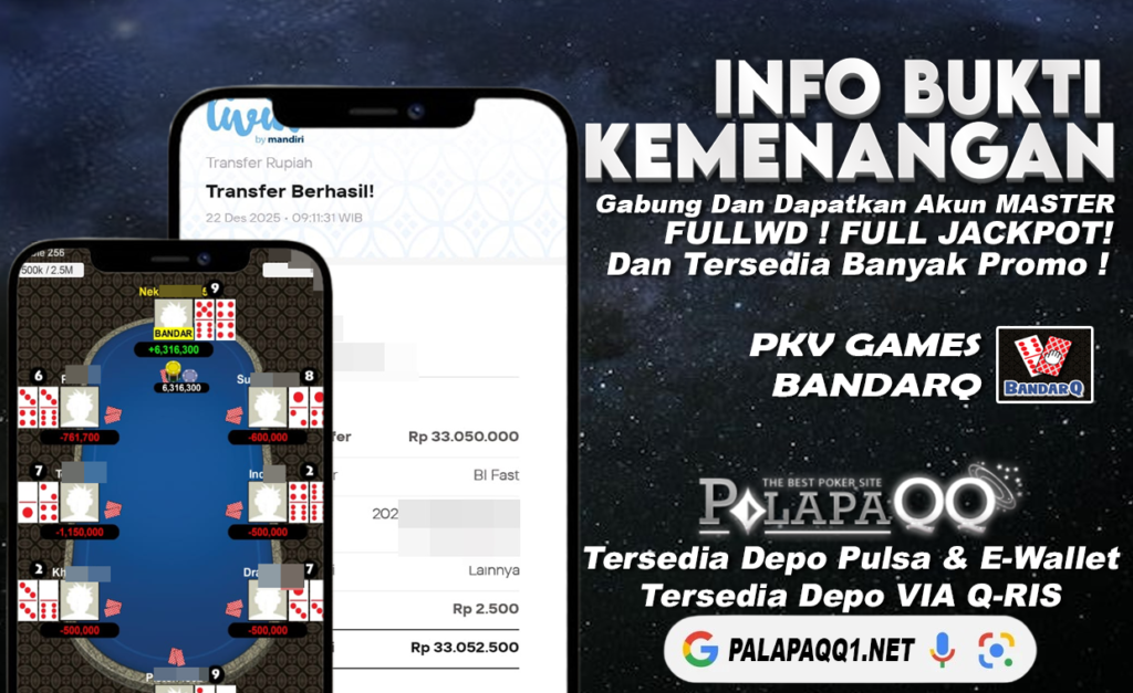 Bukti Kemenangan PalapaQQ Tanggal 22 Desember 2025