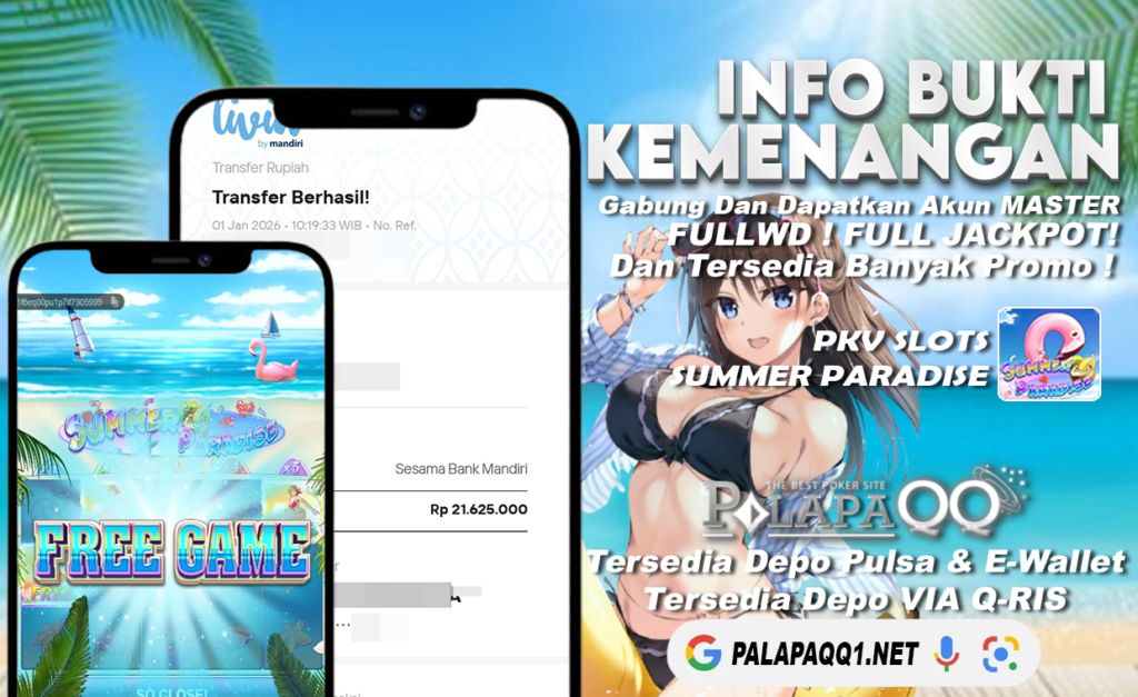 Bukti Kemenangan PalapaQQ Tanggal 01 January 2026