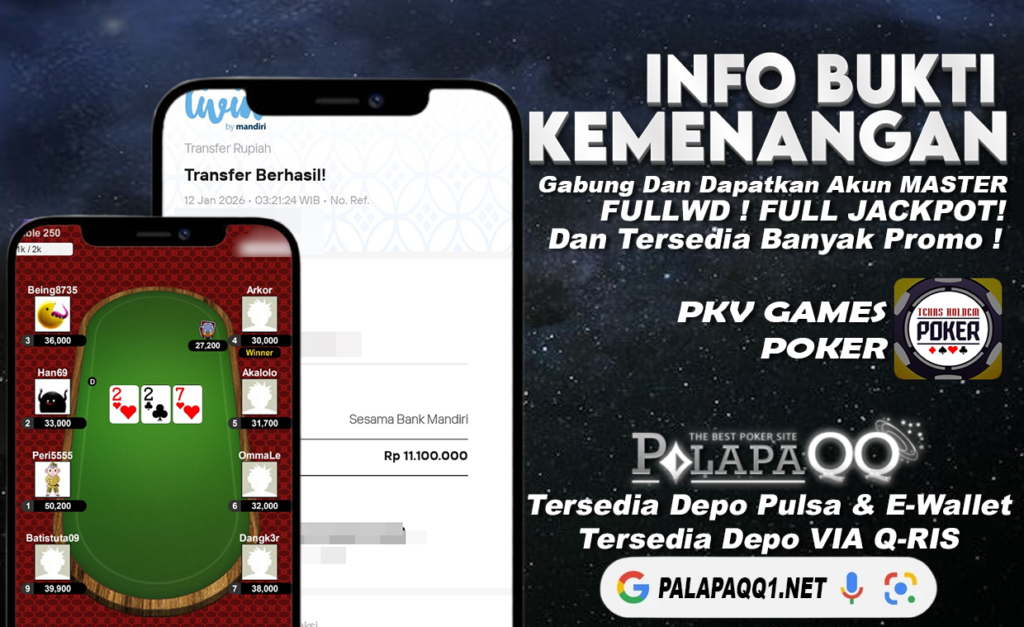 Bukti Kemenangan PalapaQQ Tanggal 11 January 2026