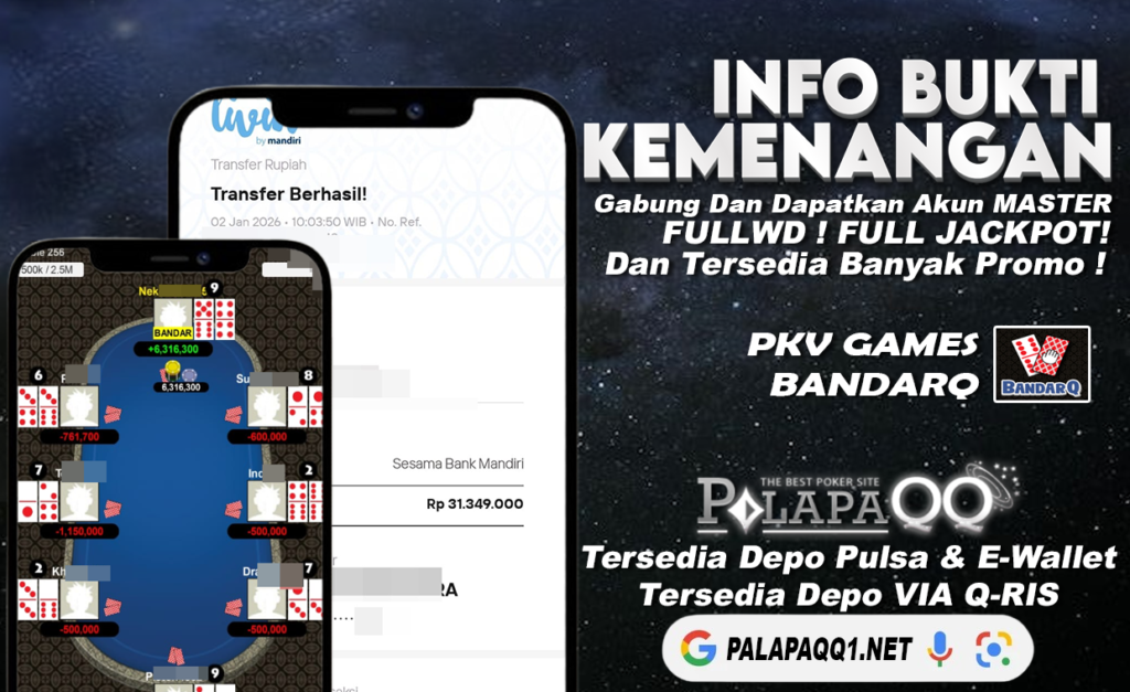 Bukti Kemenangan PalapaQQ Tanggal 02 January 2026