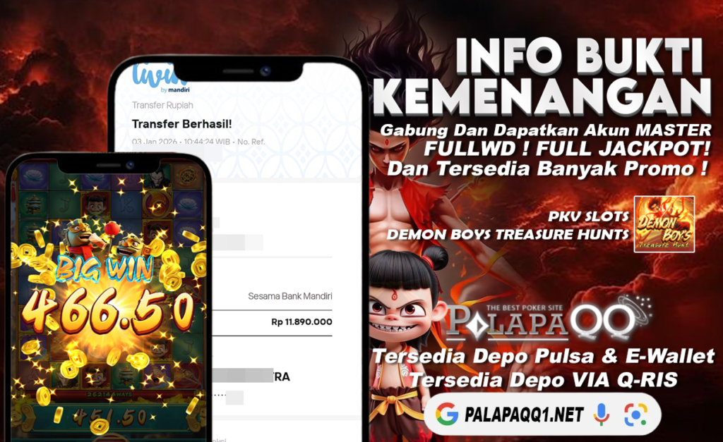 Bukti Kemenangan PalapaQQ Tanggal 03 January 2026