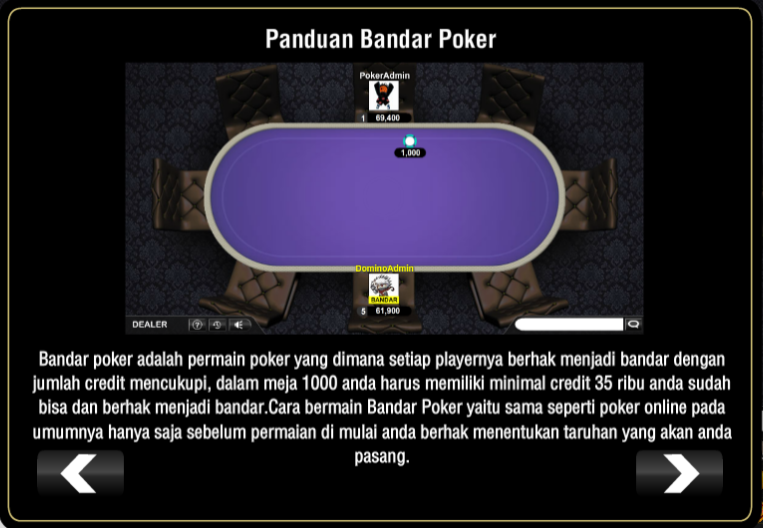Panduan Pemainan Bandar Poker
