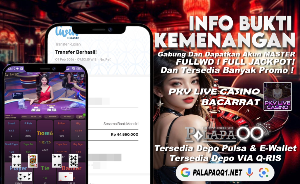 Bukti Kemenangan PalapaQQ Tanggal 09 February 2026