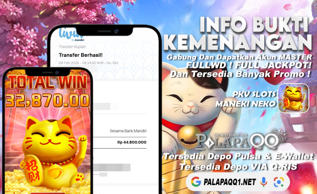 Bukti Kemenangan PalapaQQ Tanggal 08 February 2026